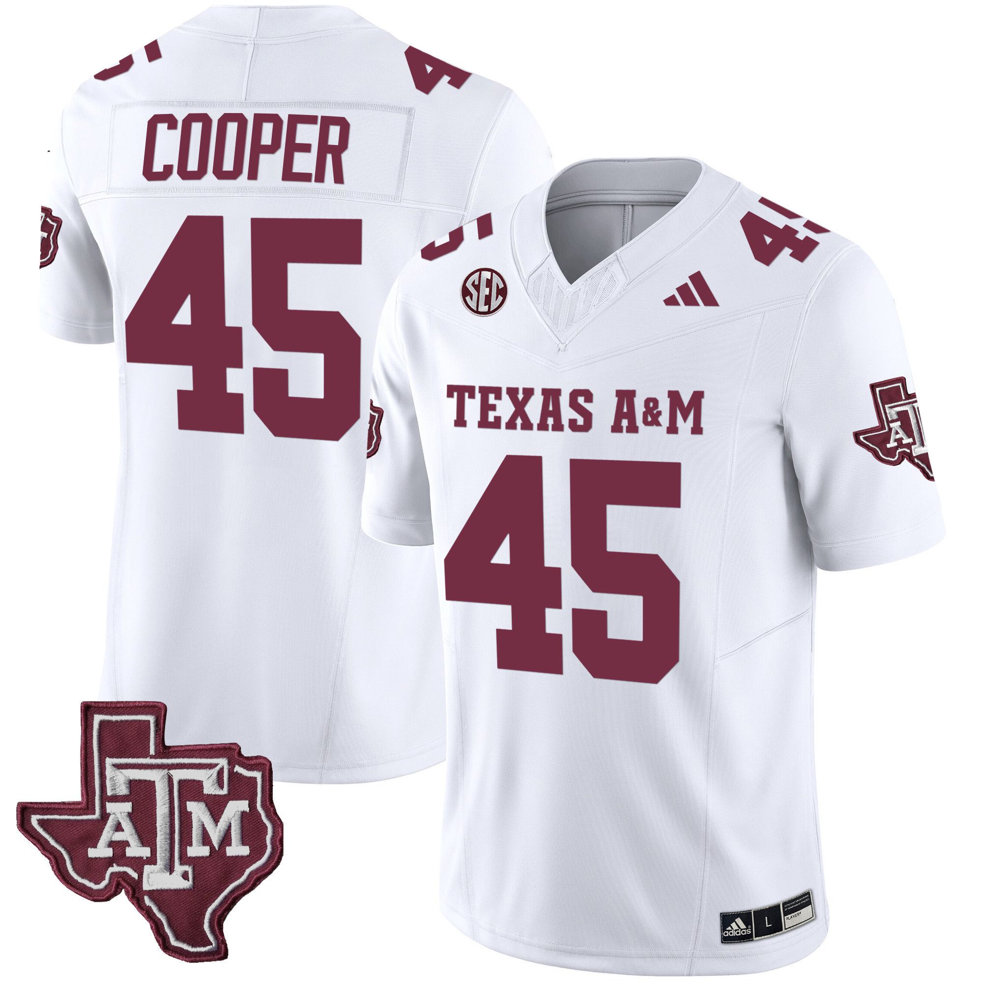 Men Texas A&M Aggies #45 Cooper White 2024 Vapor Limited NCAA Jersey->indianapolis colts->NFL Jersey